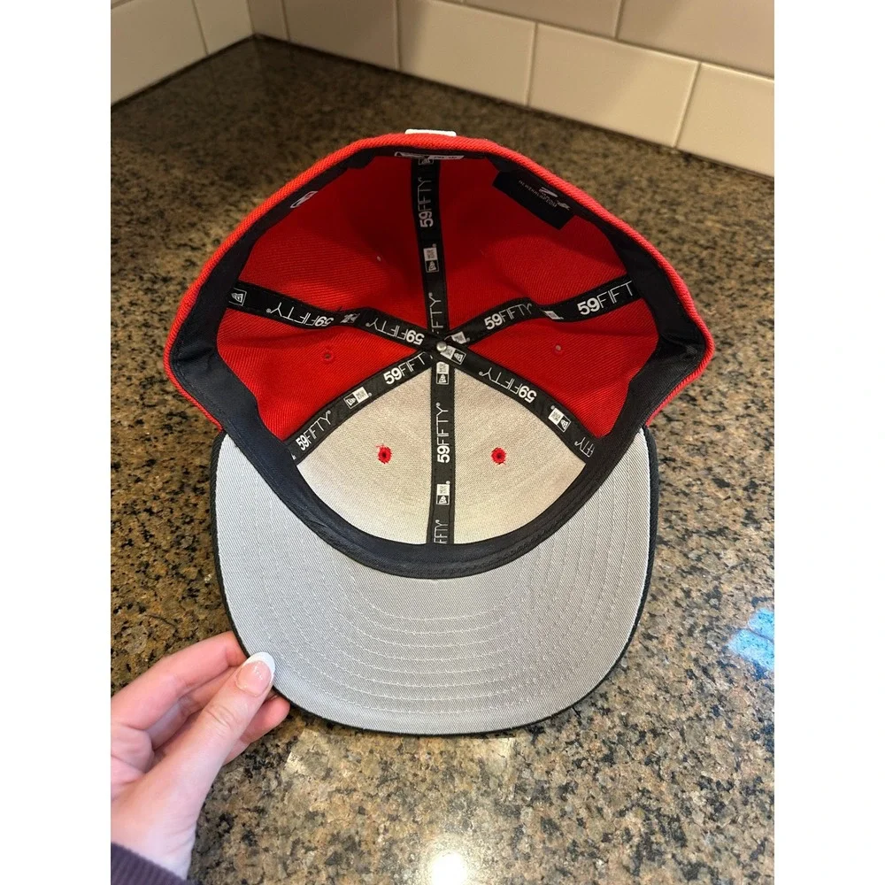 Toronto Raptors New Era 59FIFTY Fitted Hat 7 5/8 Red Black Wool Blend